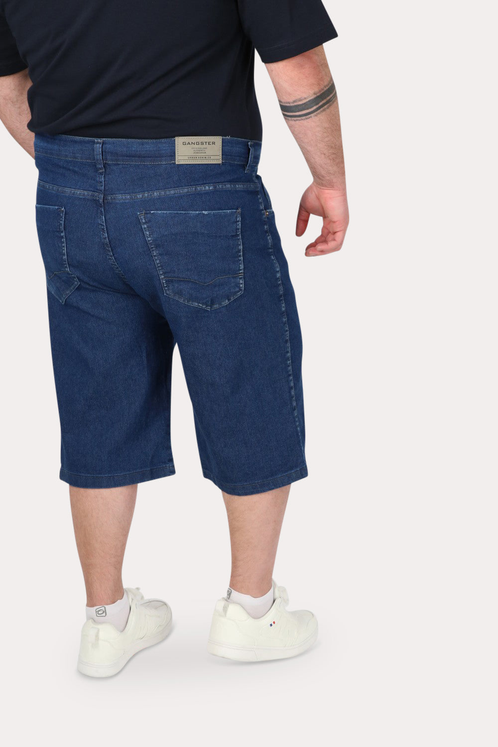 Plus Short Bermuda Denin Liso Rela Azul Gangster