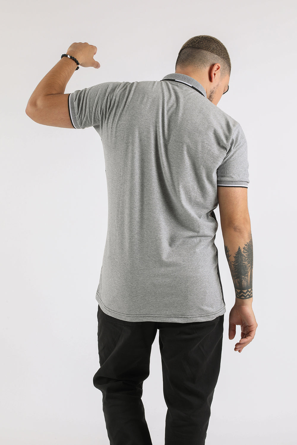 Polera Polo Academy Gris Gangster