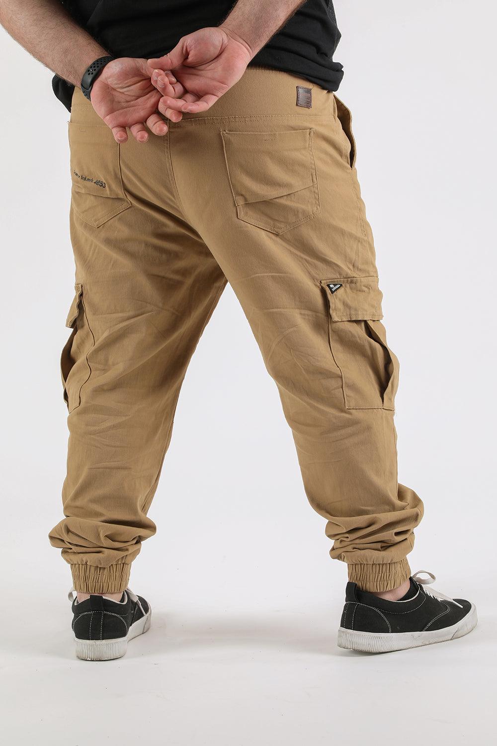 Plus Pantalon Jogger Canvas Parachute Café Gangster - Gangster