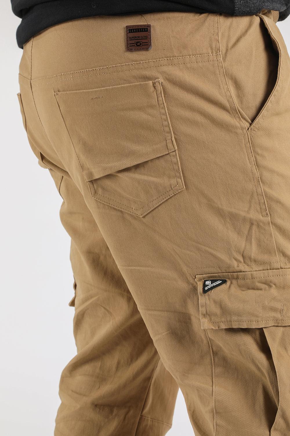 Plus Pantalon Jogger Canvas Parachute Café Gangster - Gangster
