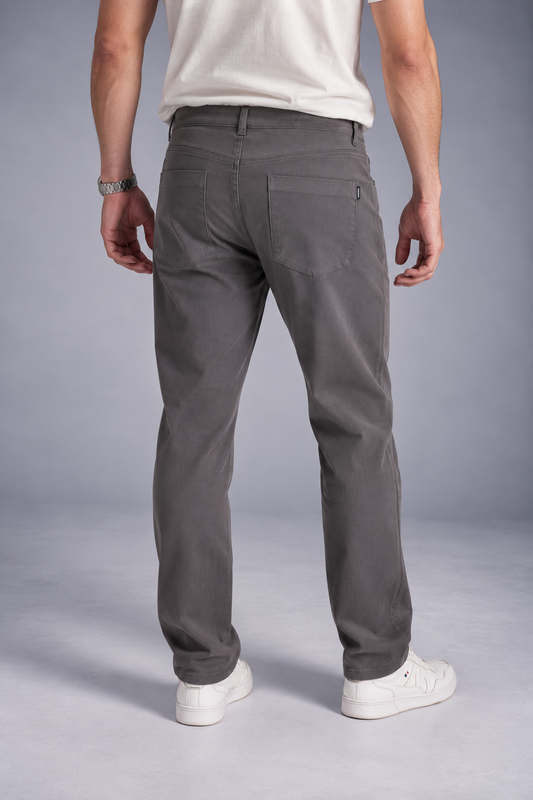 Plus Pantalon Canvas Liso Chester Gris