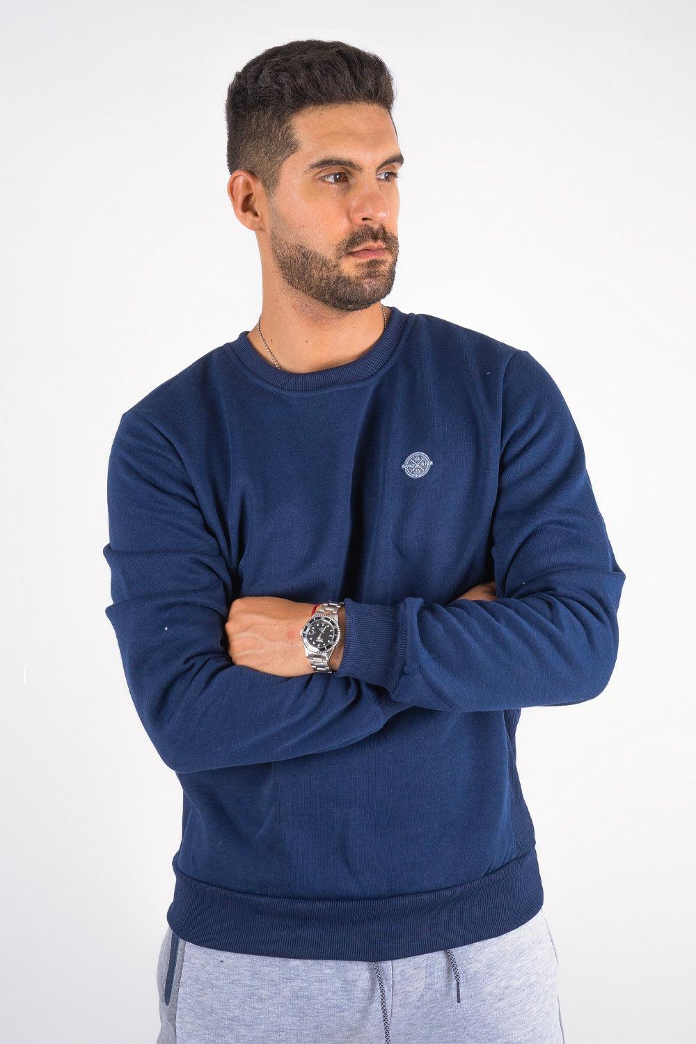 Polerón Crew Fleece Crucial Azul Gangster - Gangster