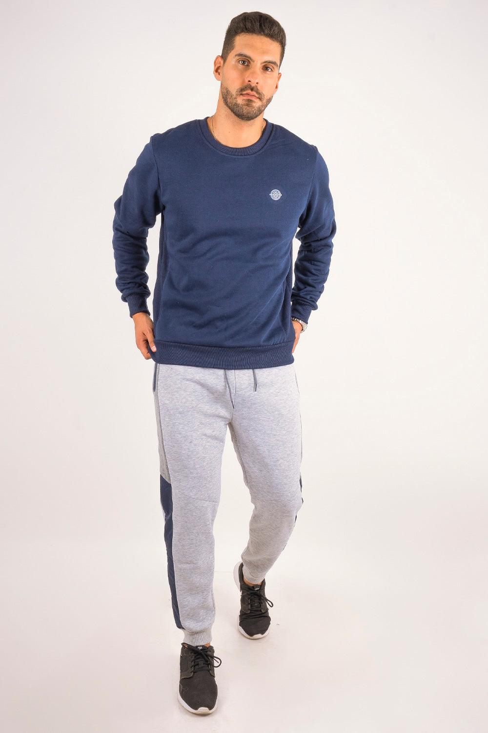 Polerón Crew Fleece Crucial Azul Gangster - Gangster