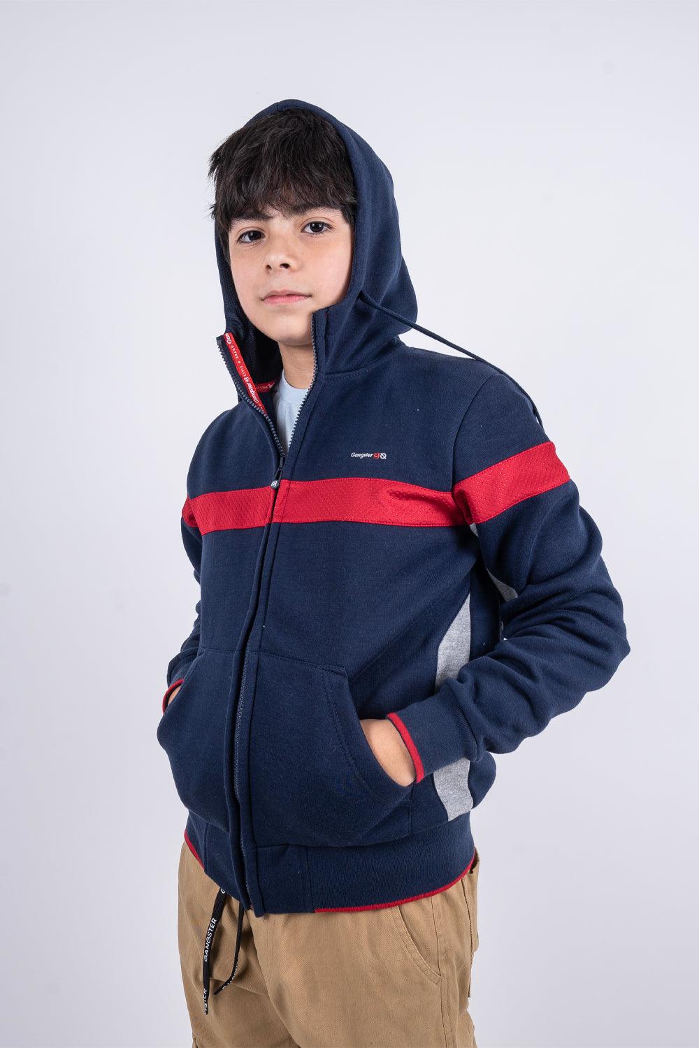 Teen Polerón Fullzipper Fleece Dino Azul Gangster - Gangster