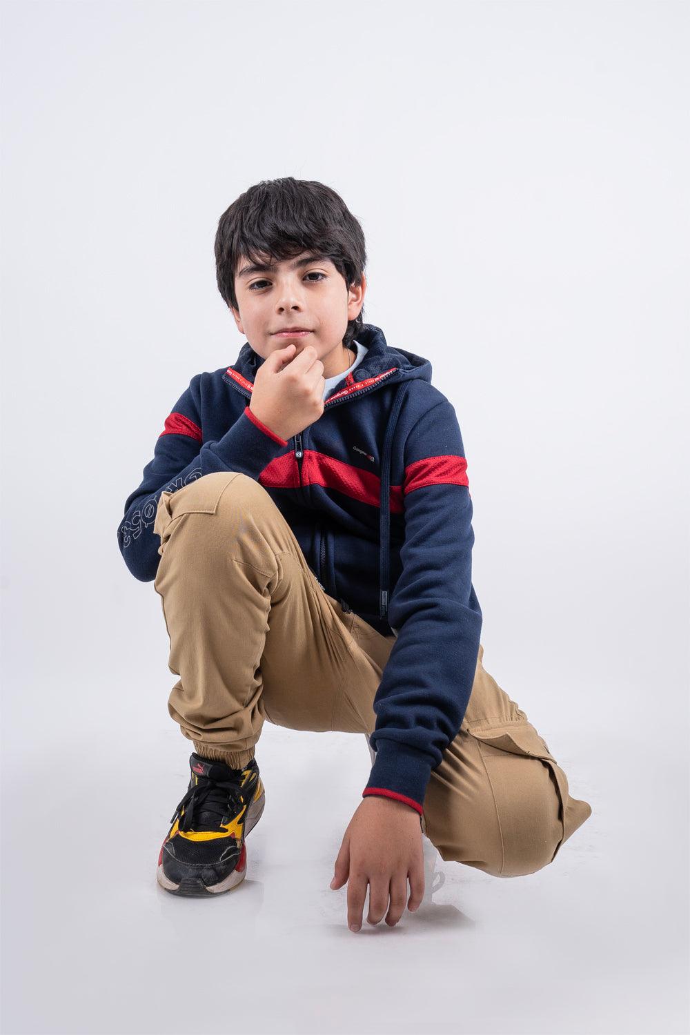 Teen Polerón Fullzipper Fleece Dino Azul Gangster - Gangster