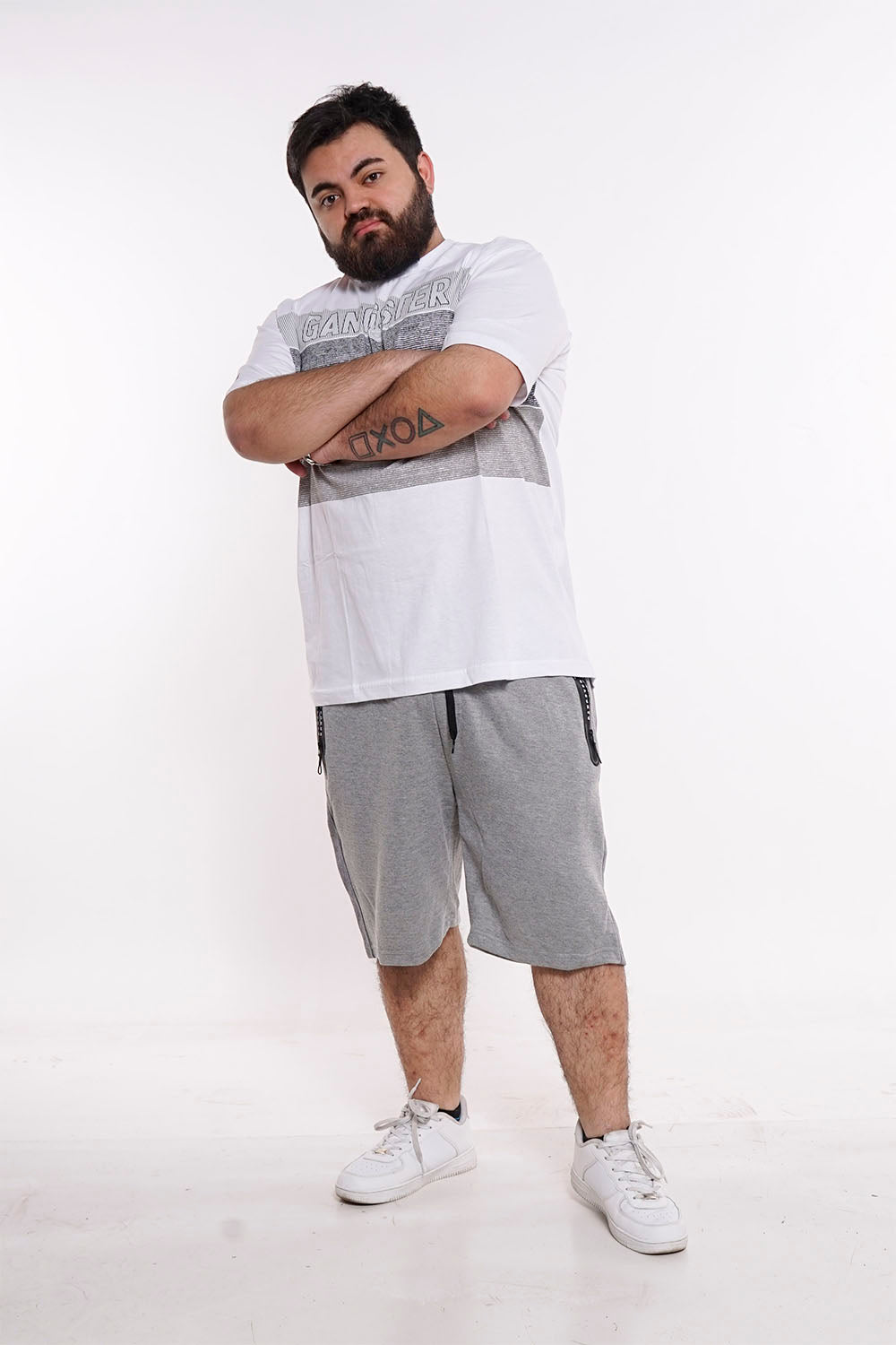 Plus Polera Mc Básica Intrigue Blanco Gangster