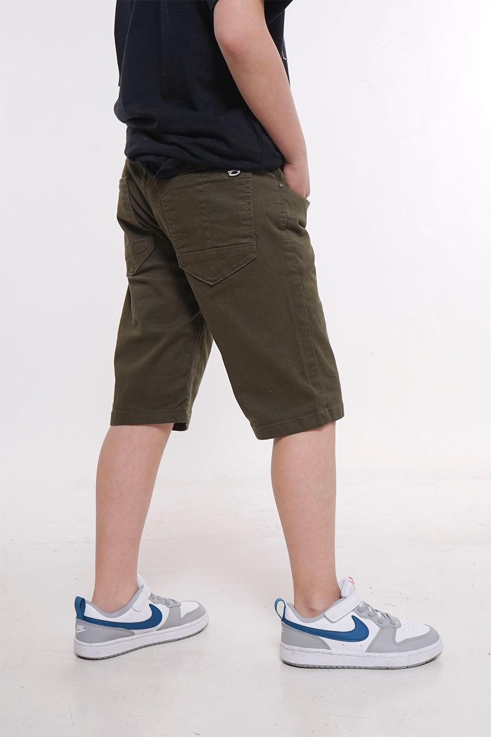 Teen Short Canvas Elasticord Verde Gangster