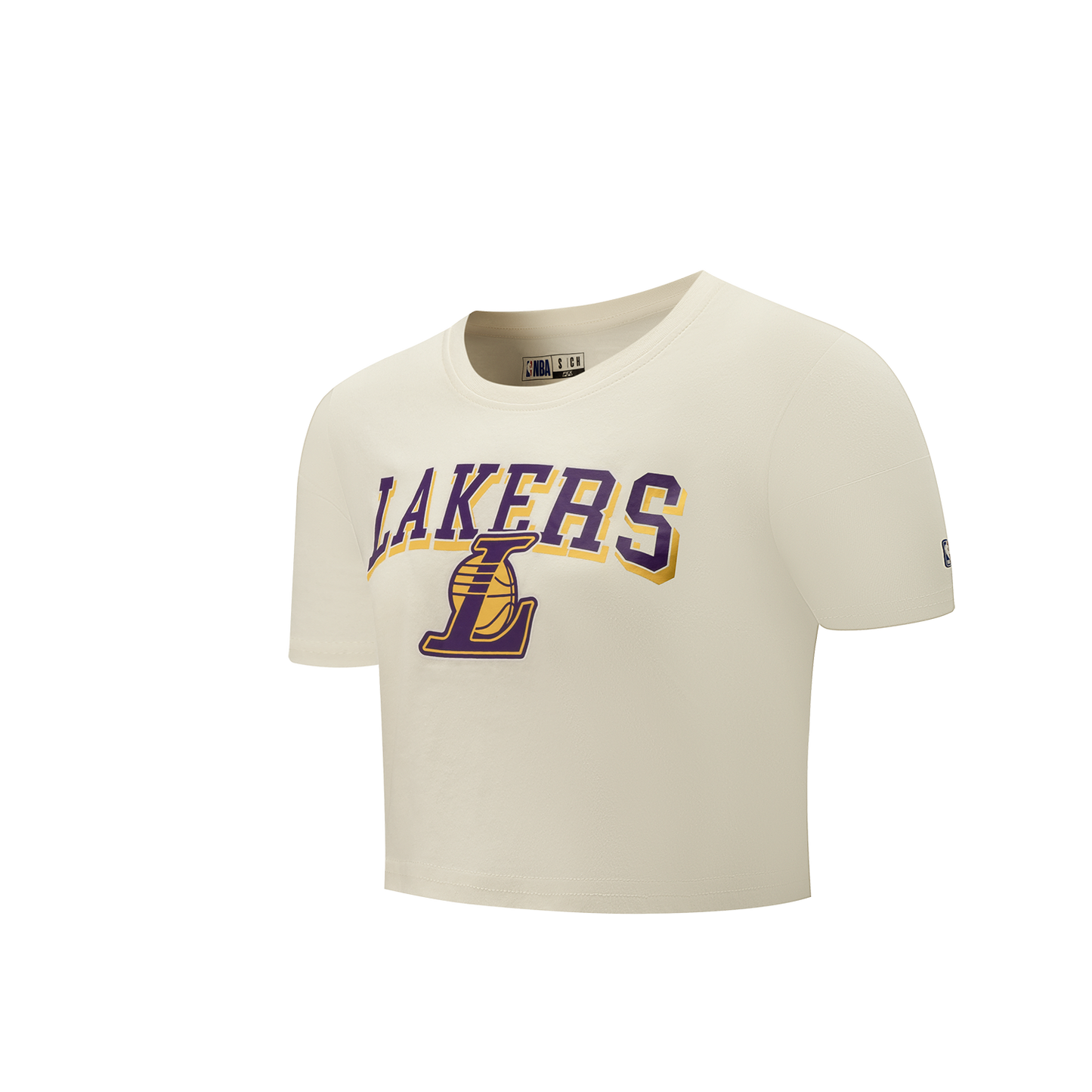 Polera Mc NBA Lakers Crop Top Beige