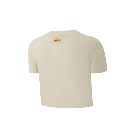 Polera Mc NBA Lakers Crop Top Beige