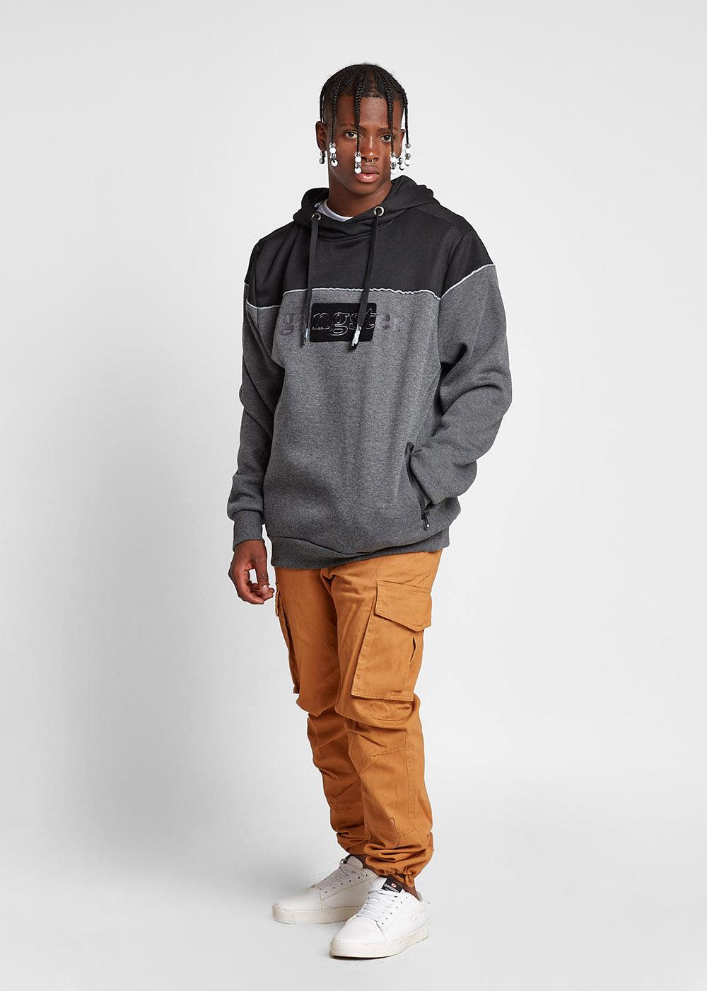 Poleron Hoodie Plush Grafito Gangster - Gangster