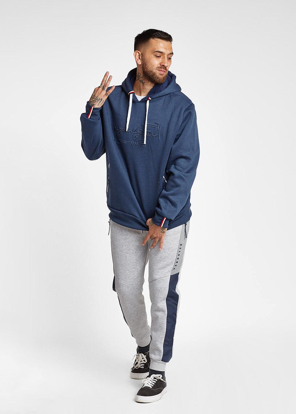 Poleron Hoodie Smooth Azul Marino Gangster - Gangster