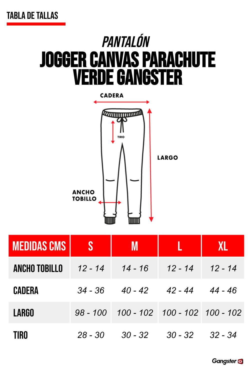 Pantalon Jogger Canvas Parachute Verde Gangster