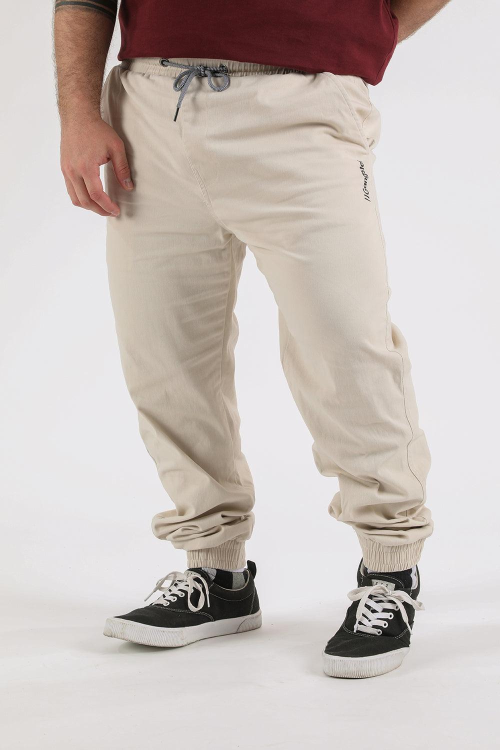 Plus Pantalon Jogger Canvas Over Beige Gangster - Gangster