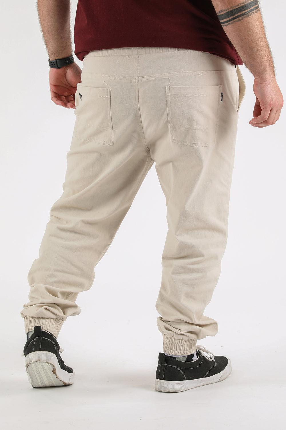 Plus Pantalon Jogger Canvas Over Beige Gangster - Gangster