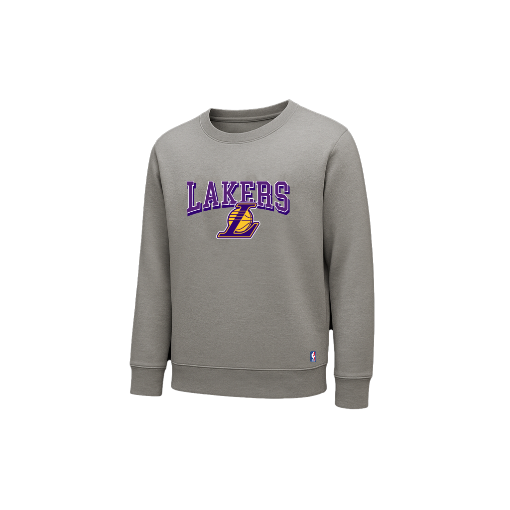 Poleron Crew NBA Lakers Loose Fit Gris