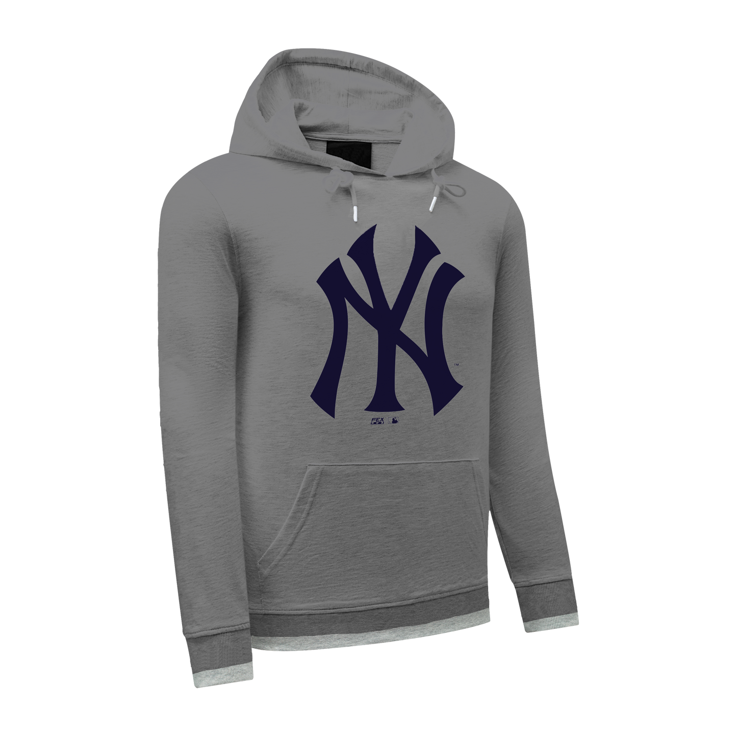Poleron MLB Hoddie Fleece Yankees Gris The Label Company
