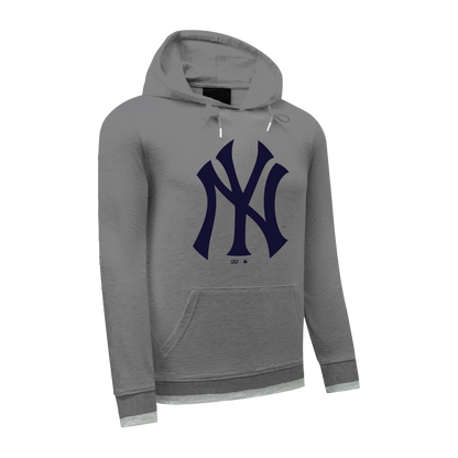 Poleron MLB Hoddie Fleece Yankees Gris The Label Company