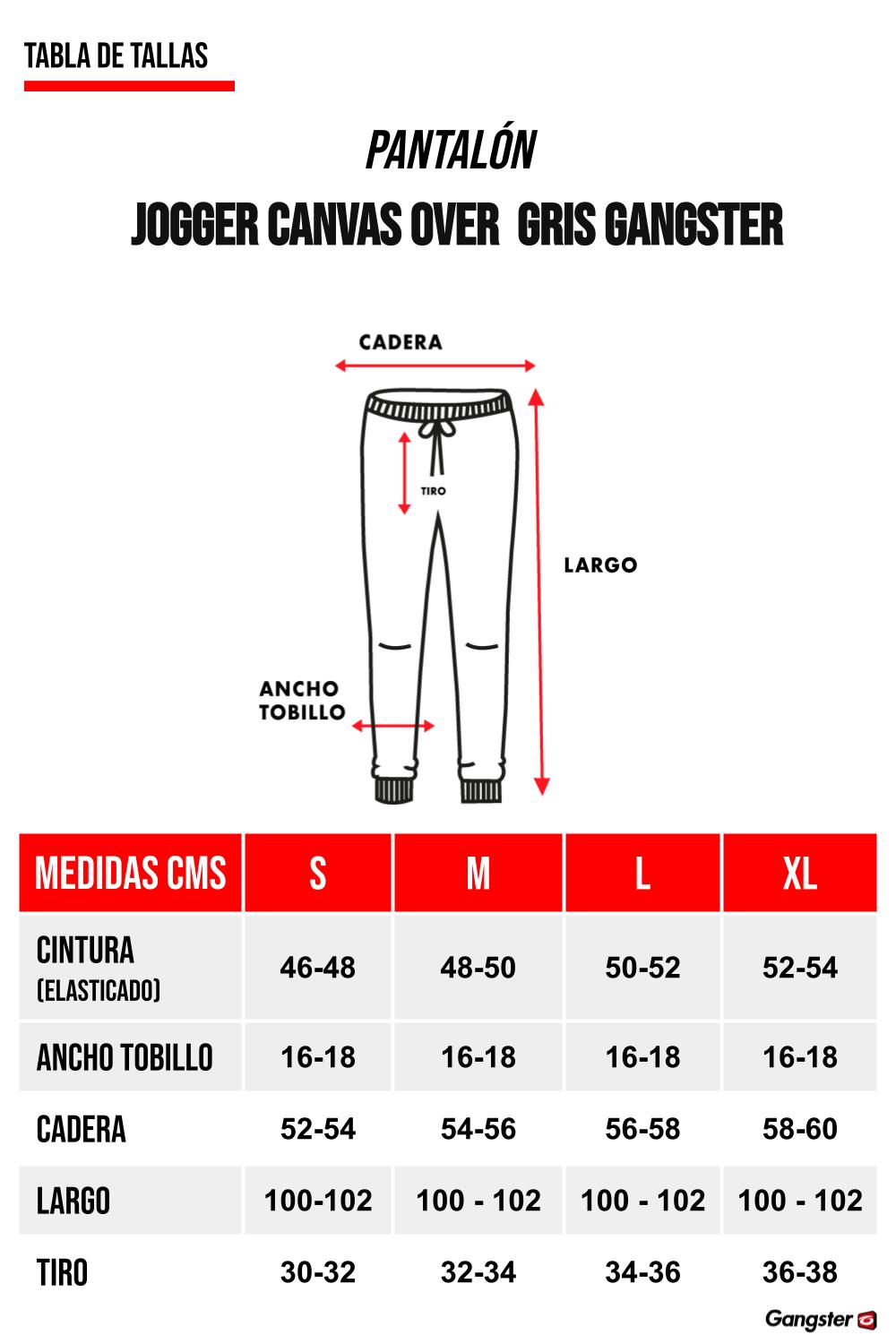 Pantalon Jogger Canvas Over Gris Gangster