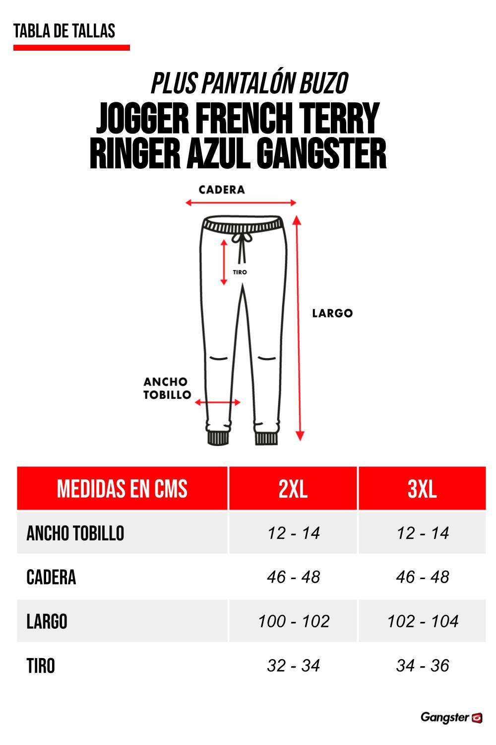 Plus Buzo Ringer Azul Gangster