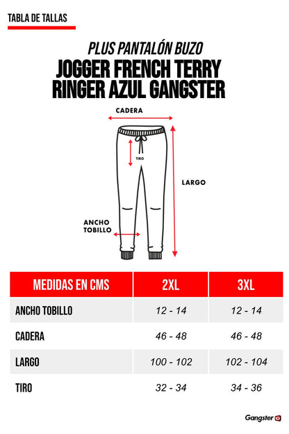 Plus Buzo Ringer Azul Gangster