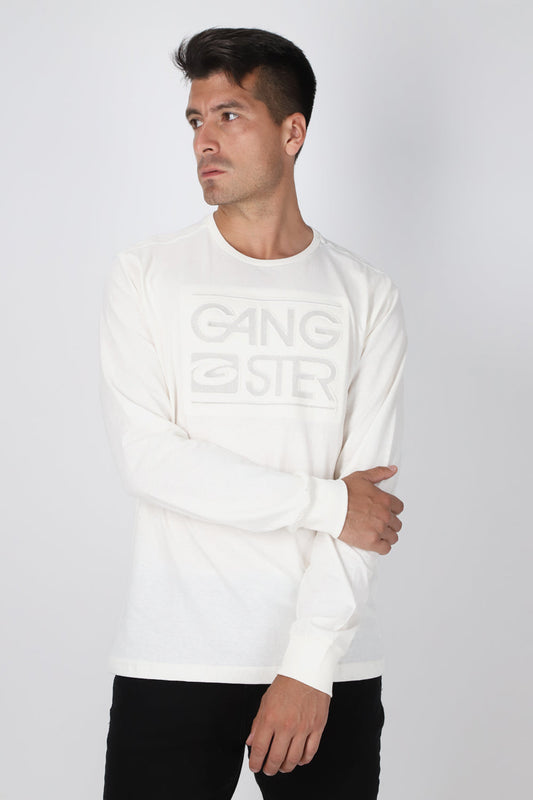 Polera ML Ultimate Blanco Gangster