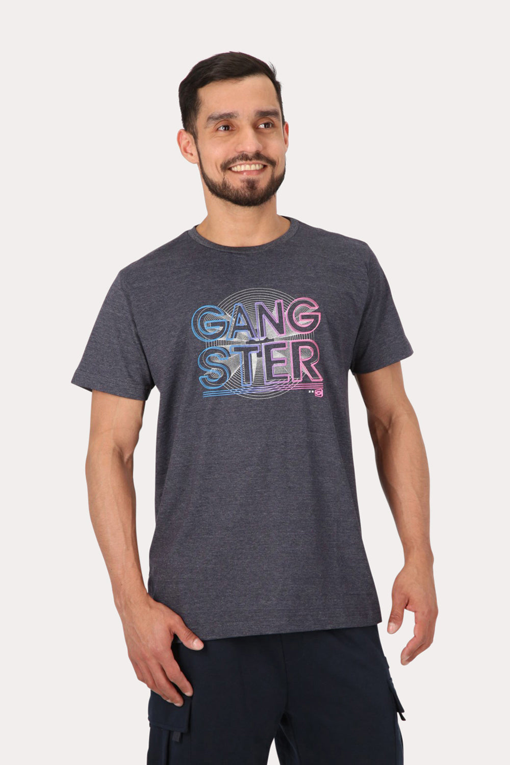 Polera Mc Básica  Leme Gris Gangster