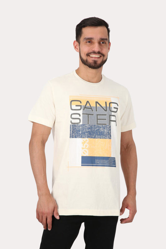 Polera Mc Básica Art Blanco Gangster