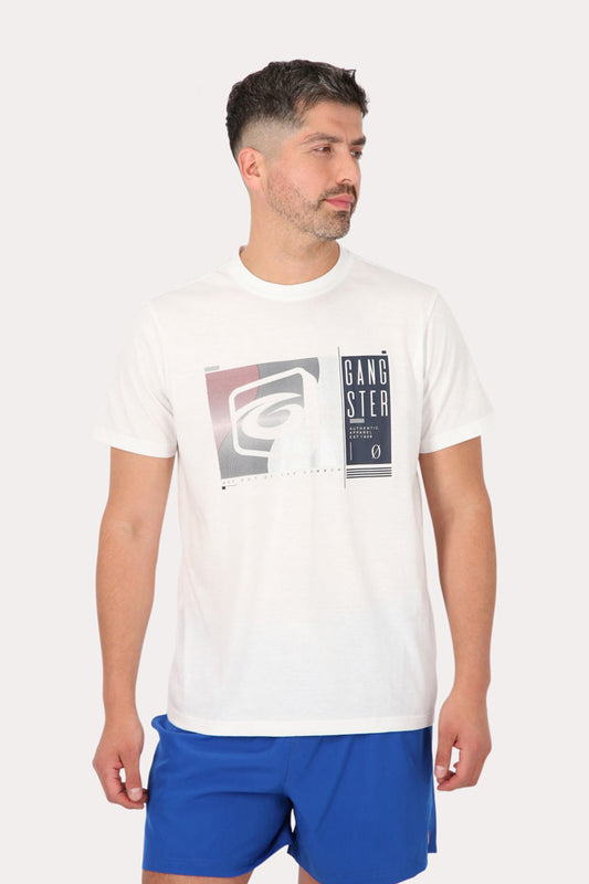 Polera Mc Básica  Saco Blanco Gangster