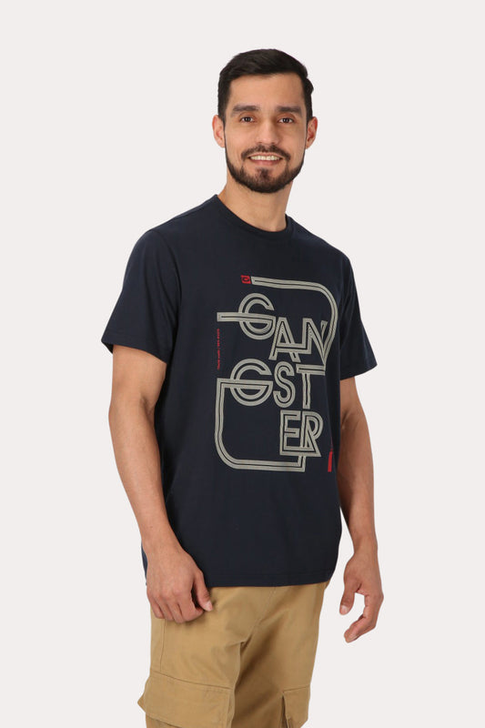 Plus Polera Mc Básica  Atalaia Azul Gangster