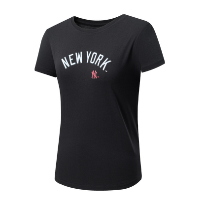 Polera Mc MLB Yankees Front Animal Print Loose Fit Negro