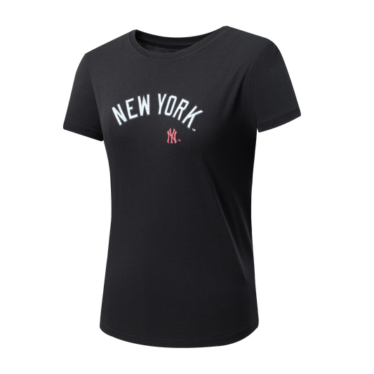 Polera Mc MLB Yankees Front Animal Print Loose Fit Negro