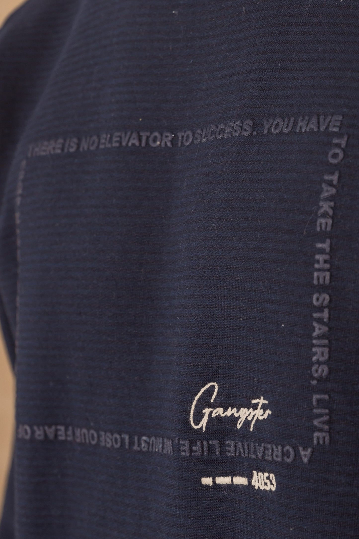 Poleron Crew Fleece Sqrs Negro Gangster