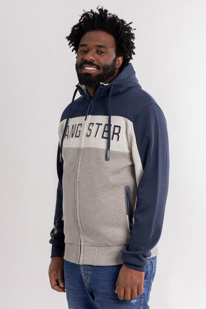 Poleron Full Zipper Radiant Azul Gangster