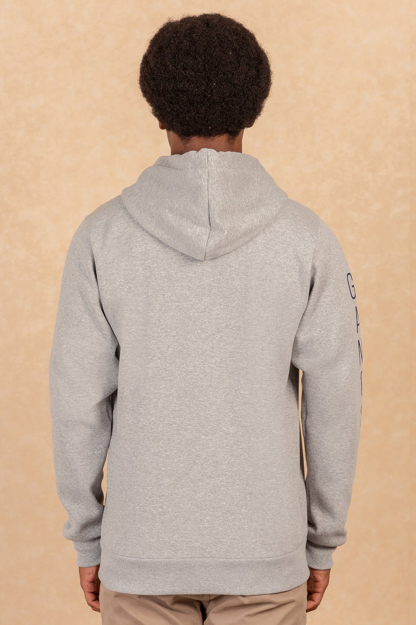 Poleron Full Zipper Fleece Border Azul Marino Gangster