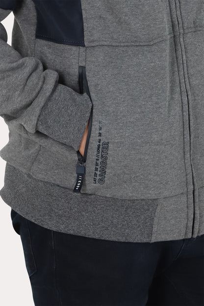 Poleron Full Zipper Flair Gris Gangster