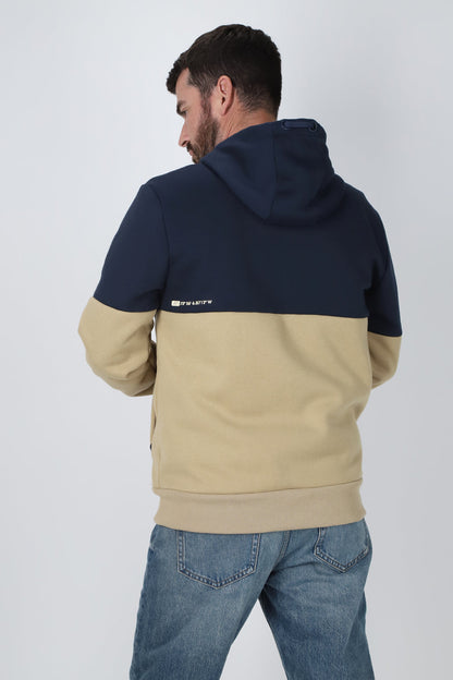 Poleron Full Zipper Clever Azul Gangster