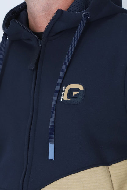 Poleron Full Zipper Clever Azul Gangster
