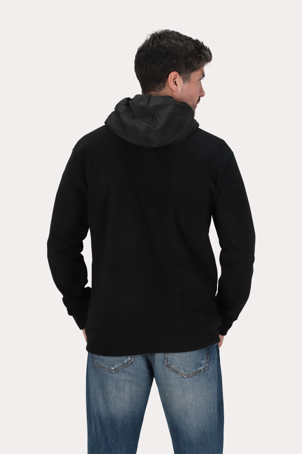 Poleron Full Zipper Fleece Blvck  Negro Overcore