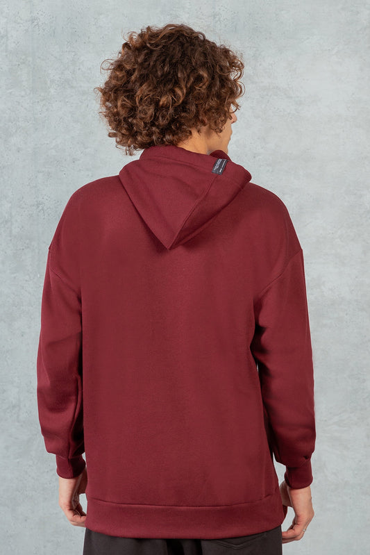 Poleron Hoodie Fleece Brute  Rojo Overcore