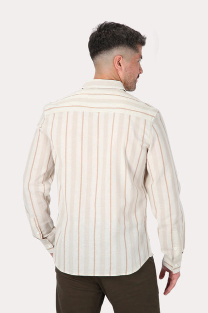 Camisa ML Fake Linho Cactos Blanco Gangster