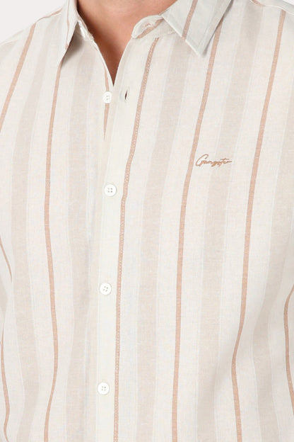 Camisa ML Fake Linho Cactos Blanco Gangster