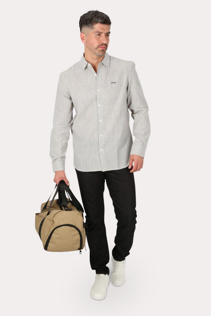 Camisa ML Fake Linho Araru Blanco Gangster