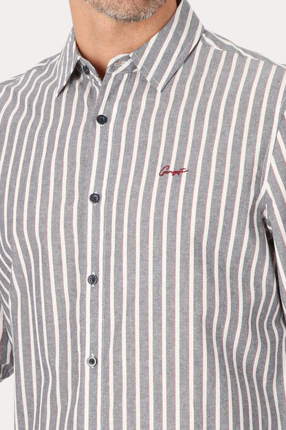 Camisa ML Fake Linho Buriti Azul Gangster