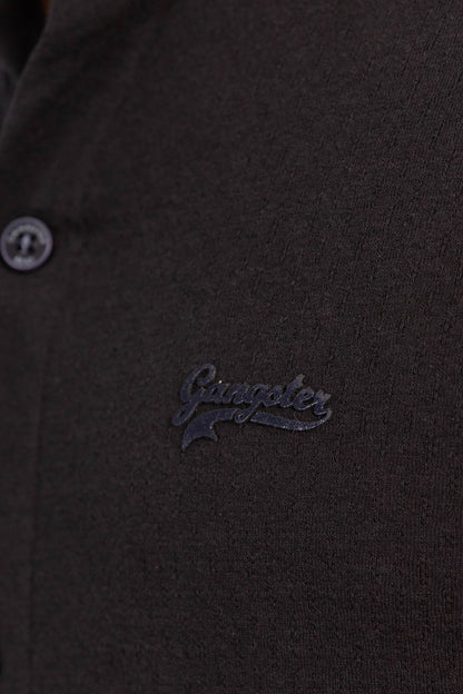 Camisa Camisa Textura Roos Azul Marino