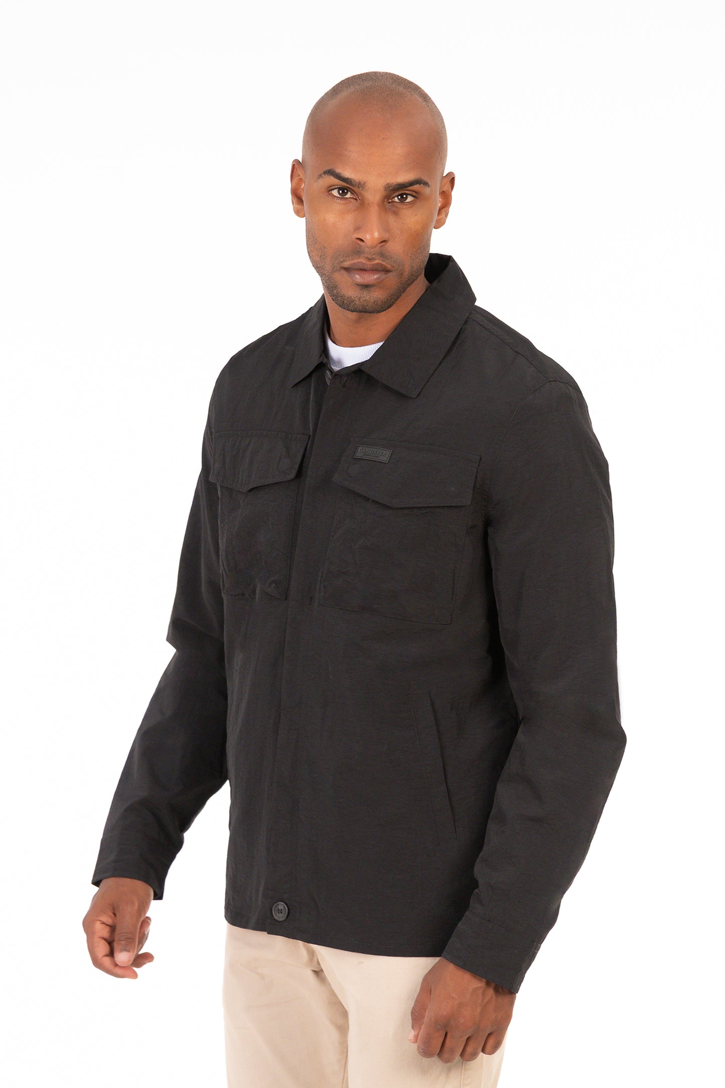 Chaqueta Overshirt Temper Negro