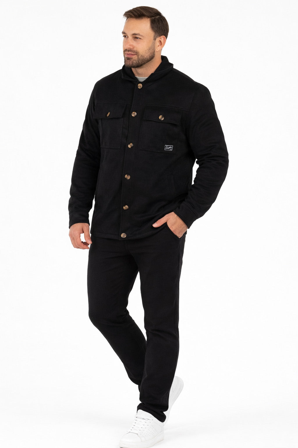 Chaqueta Overshirt Calm Negro