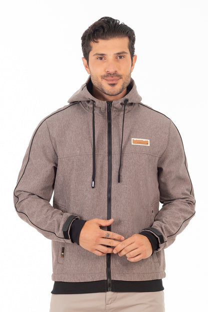 Chaqueta Full Zipper Crag Café Mezcla Gangster