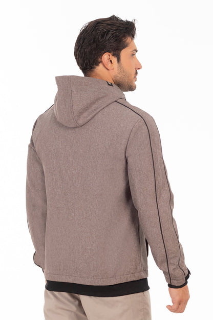 Chaqueta Full Zipper Crag Café Mezcla Gangster