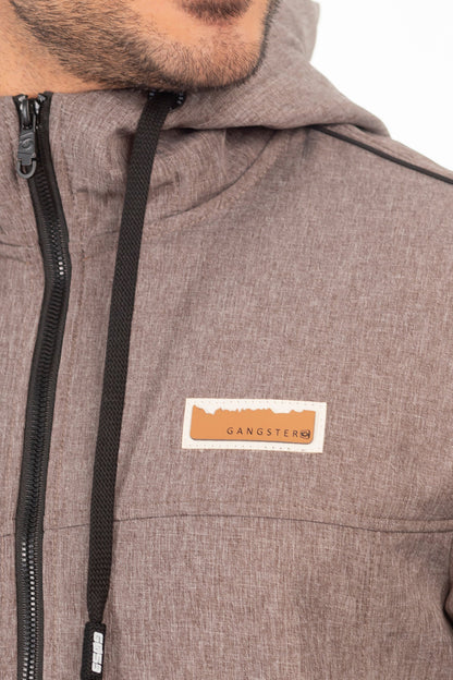 Chaqueta Full Zipper Crag Café Mezcla Gangster