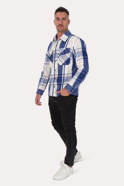 Chaqueta Overshirt Franela Timberford Azul Gangster